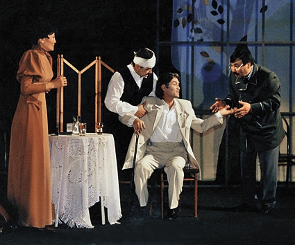 Anton Chehov's "Chaika" play in the Kazakh language as interpreted by  Tapenov.