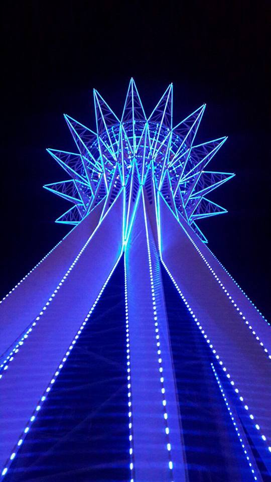 Astana's Baiterek Monument goes blue for the 70th anniversary of the UN