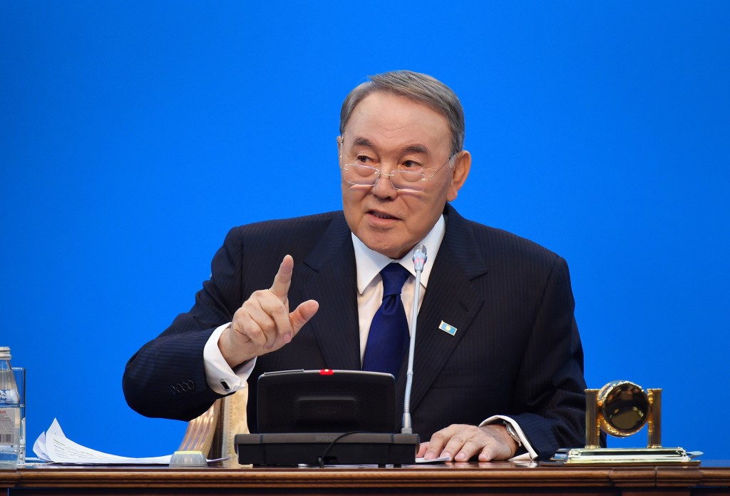 President Nursultan Nazarbayev addresses the nation Nov. 30.