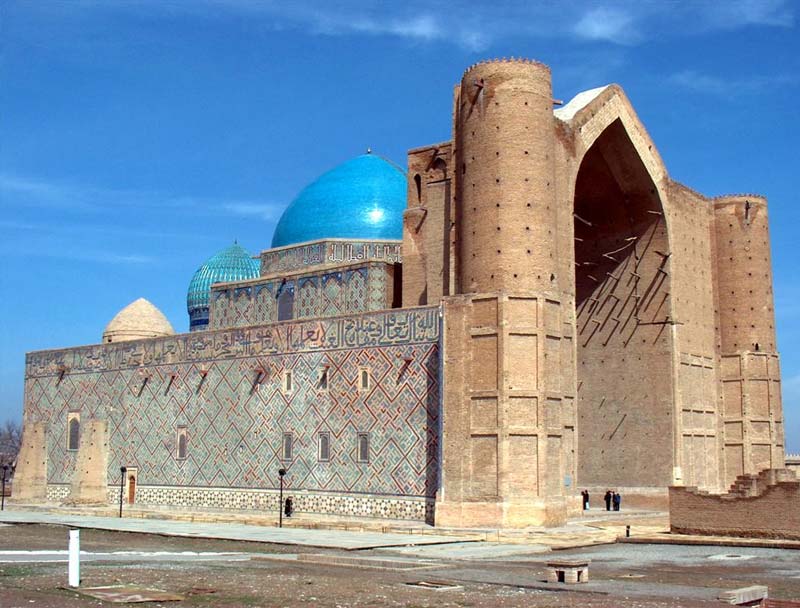 Khoja Ahmed Yasavi Mausoleum, Turkestan photo credt-tectonicablog.com