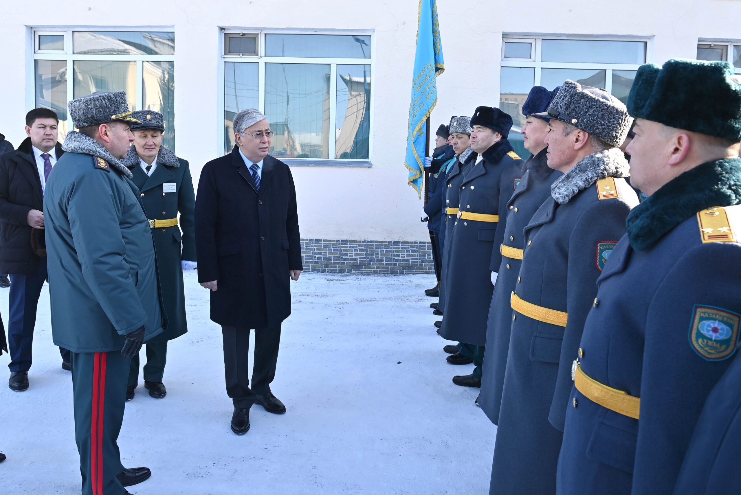 14 февраля Токаев выразил благодарность казахстанским спасателям и врачам в Турции, в том числе 18 работникам акмолинской области.    Фото предоставлено пресс-службой Акорды.