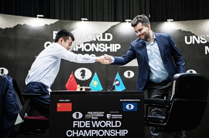 Ding Liren Wins Fourth Game, Levels Match Score in World Chess