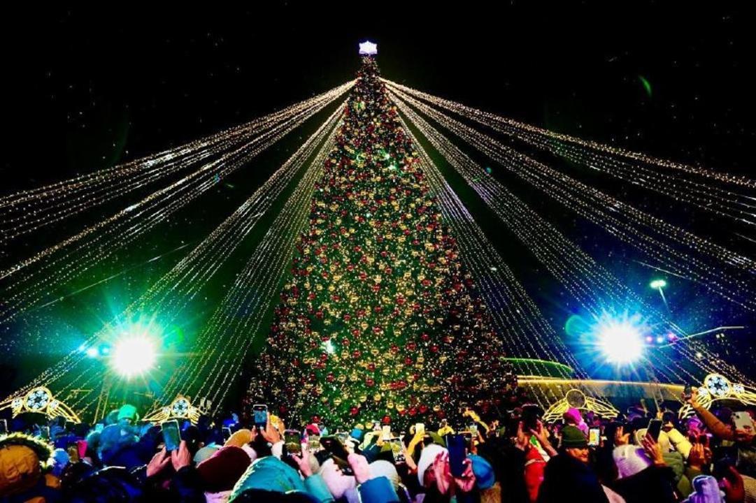 Astana Opens Ertegi Fest With Citywide Lighting of Over 40 New Year’s Trees